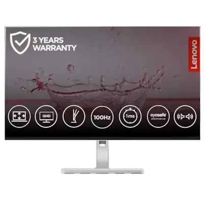 Lenovo L27q-4A 27 inch QHD Monitor with 100Hz refresh rate and ultra-thin bezel