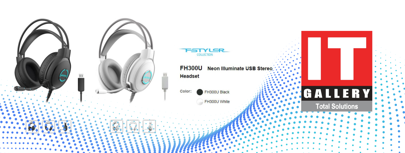 FH300U Neon Illuminate USB Stereo Headset - Professional Gaming Audio