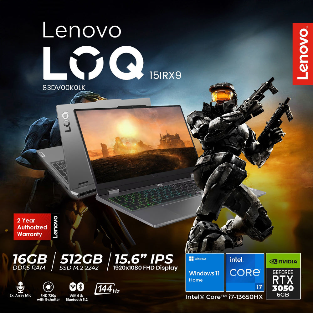 LOQ 15IAX9 Intel® Core™ i7-13650HX, 14C - RTX™ 3050 6GB