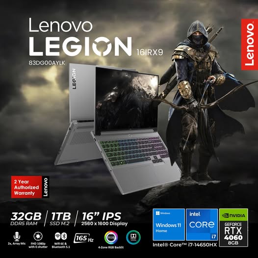 Lenovo Legion 5 16IRX9 NVIDIA® GeForce RTX™ 4060 8GB GDDR6