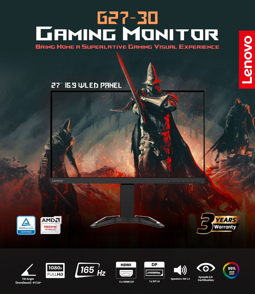 Lenovo G27-30 27" FHD Monitor