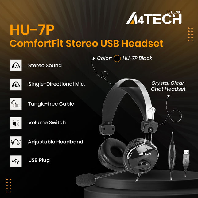 HU-7P USB Headphone/Black