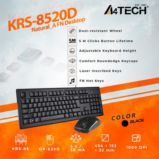 A4 Tech KRS-8520D Keyboard and mouse